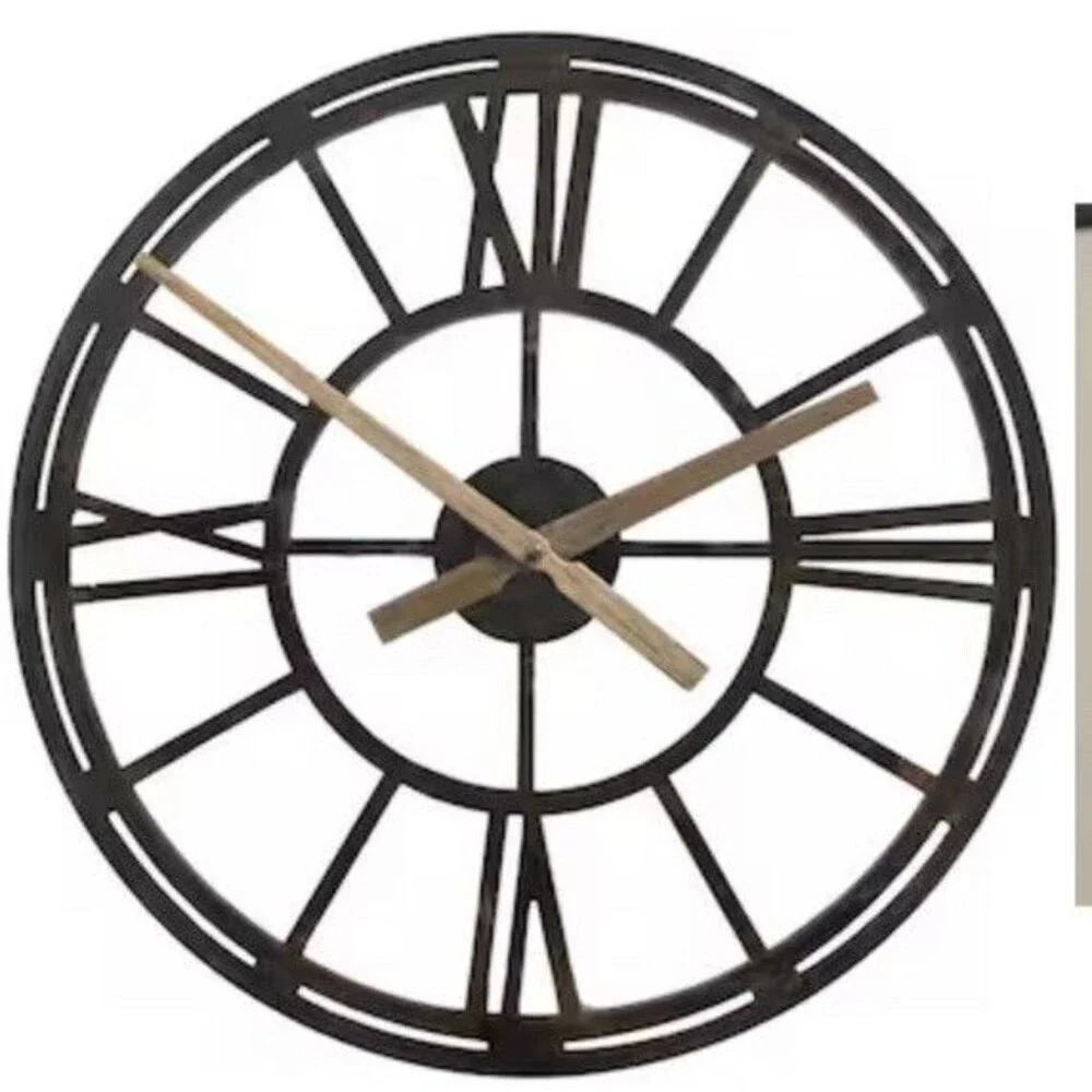 Allen & Roth Analog Round Clock “22x22” Wall Clock Lightweight Roman Numeral Big